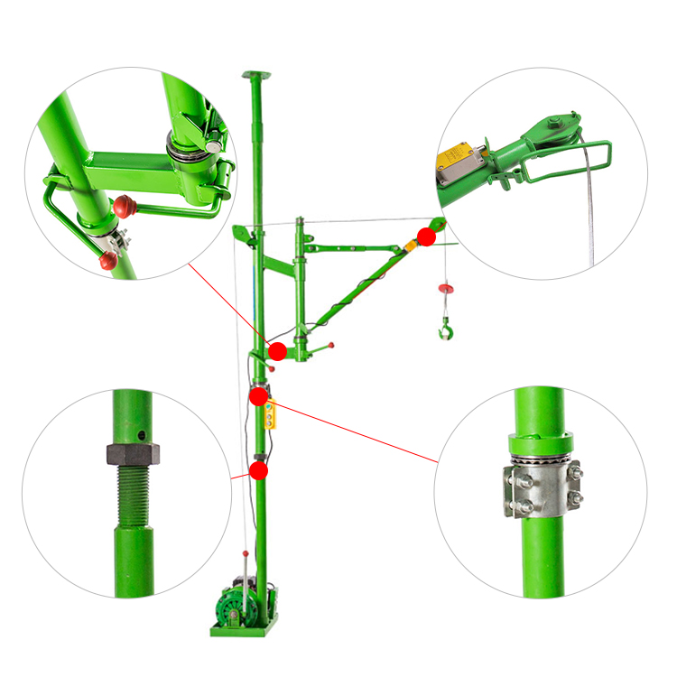 Household Decoration Folding Boom Crane Details